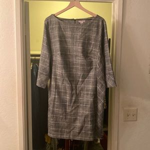 Gray plaid H&M shift dress size XXL